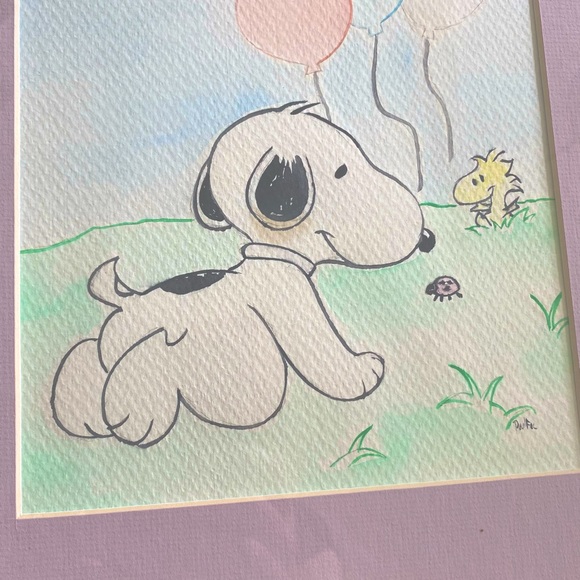 Signed Peanuts Snoopy & Woodstock” Fan Art - Picture 7 of 14